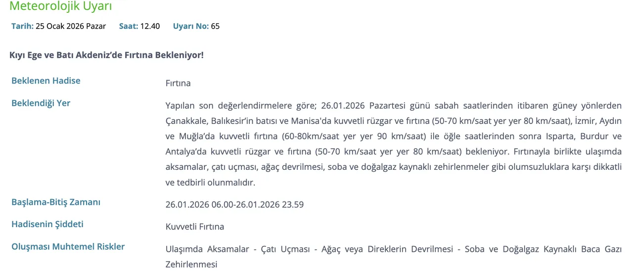 Meteoroloji'den şiddetli yağış ve fırtına uyarısı! Bugün hava nasıl, yağmur yağacak mı?