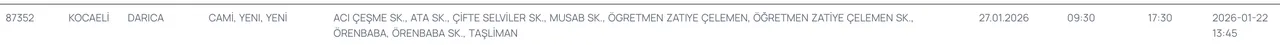 SEDAŞ duyurdu: Kocaeli'de (Başiskele, Körfez, Kandıra) elektrikler ne zaman gelecek?