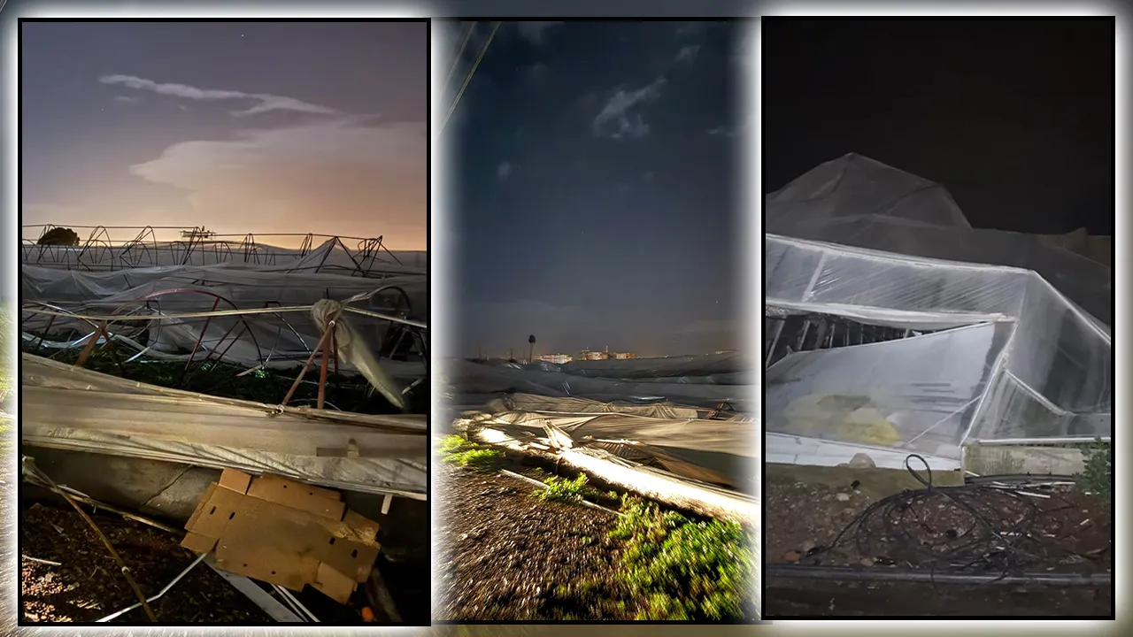 Antalya’daki hortumda 5 mahalle ve 150 dönüm sera hasar aldı