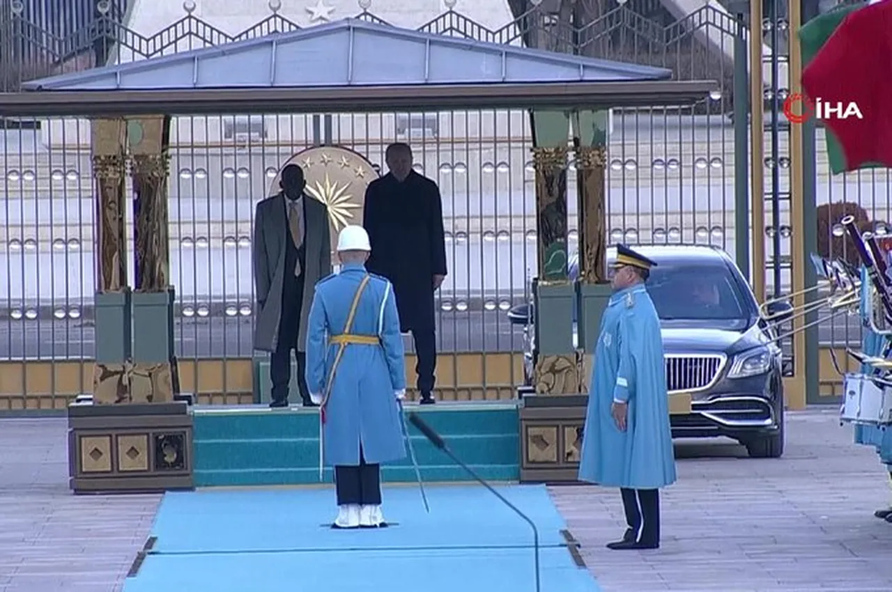 Külliye’de şoke eden kaza! Nijerya Cumhurbaşkanı yere düştü