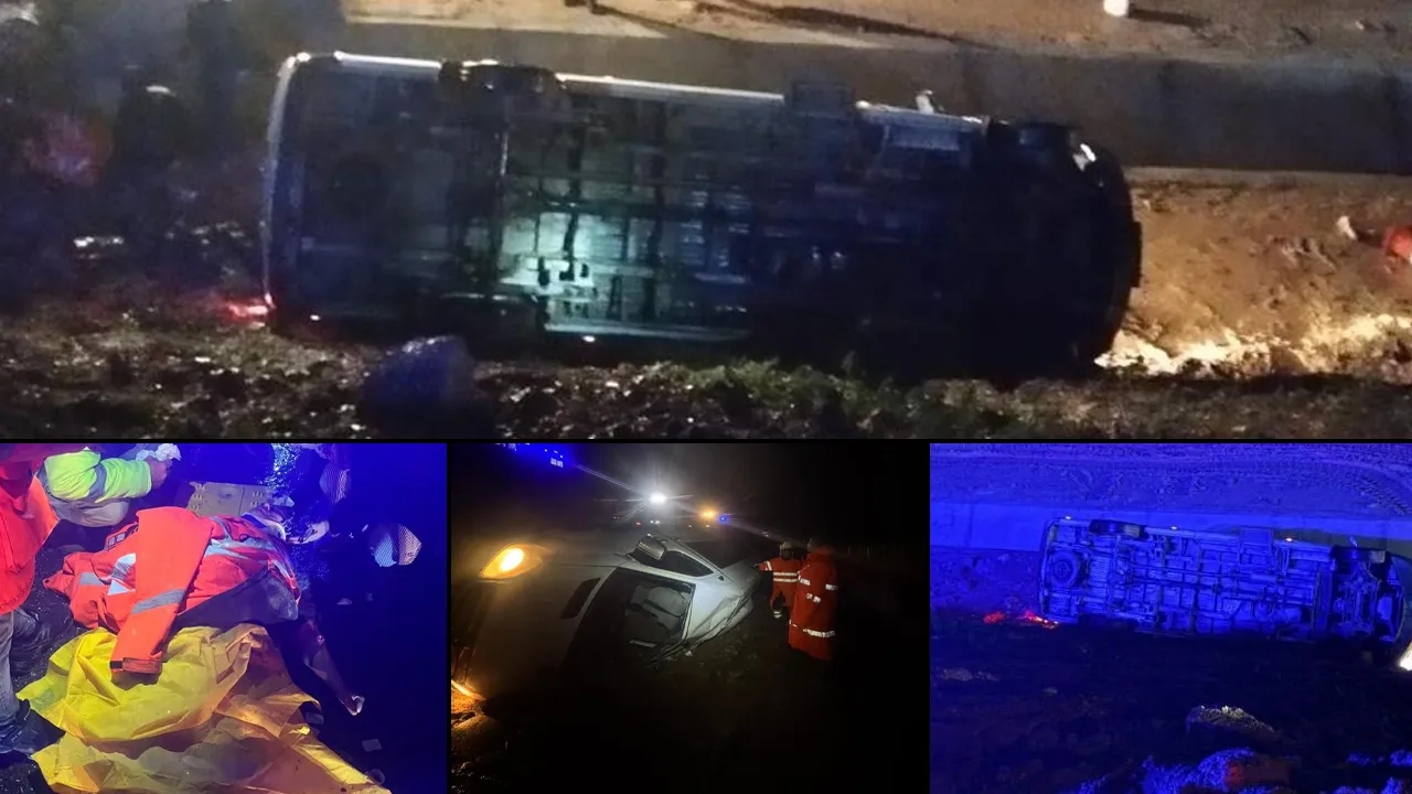 Mersin'de işçi servisi uçuruma yuvarlandı! Çok sayıda yaralı var