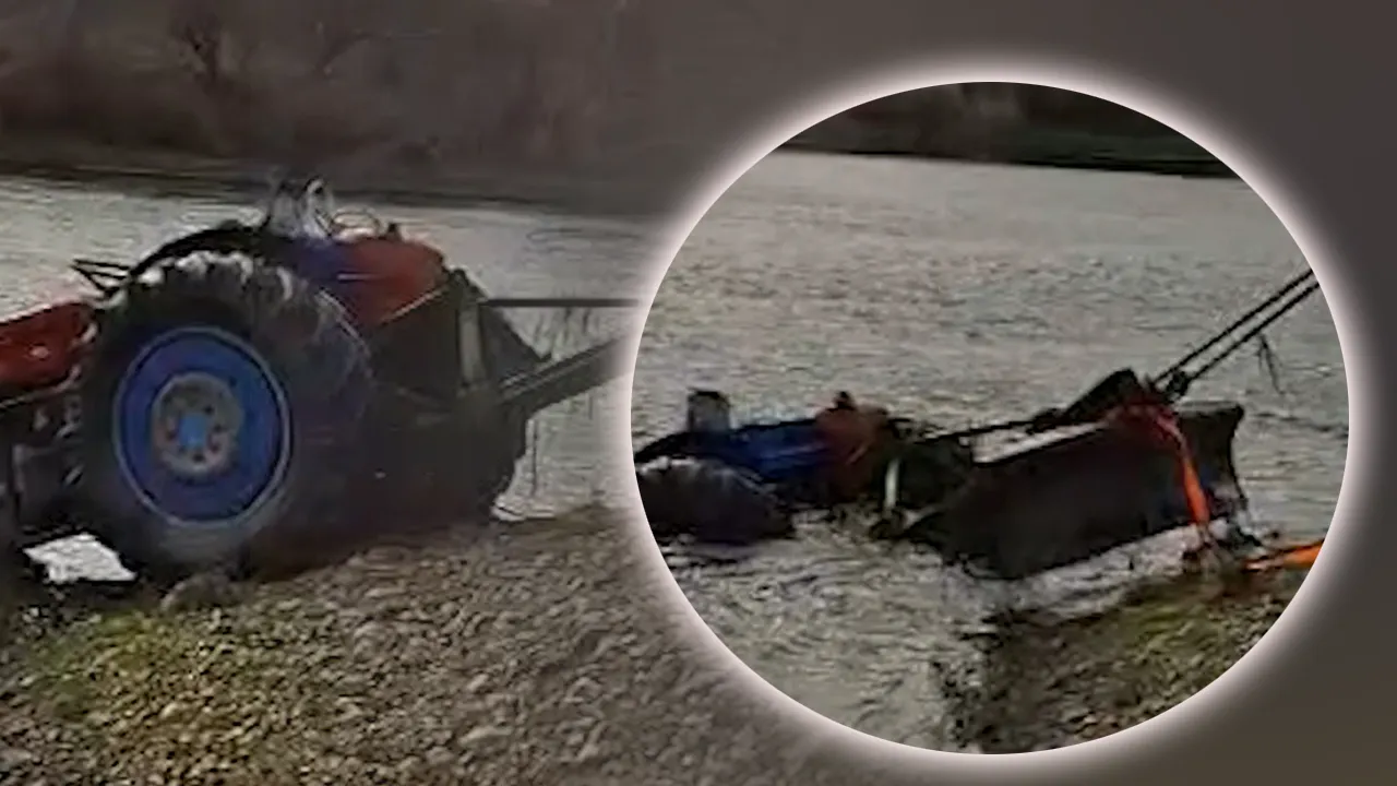 Traktörünü yıkamak isteyen çiftçi saniyelerle ölümden döndü 