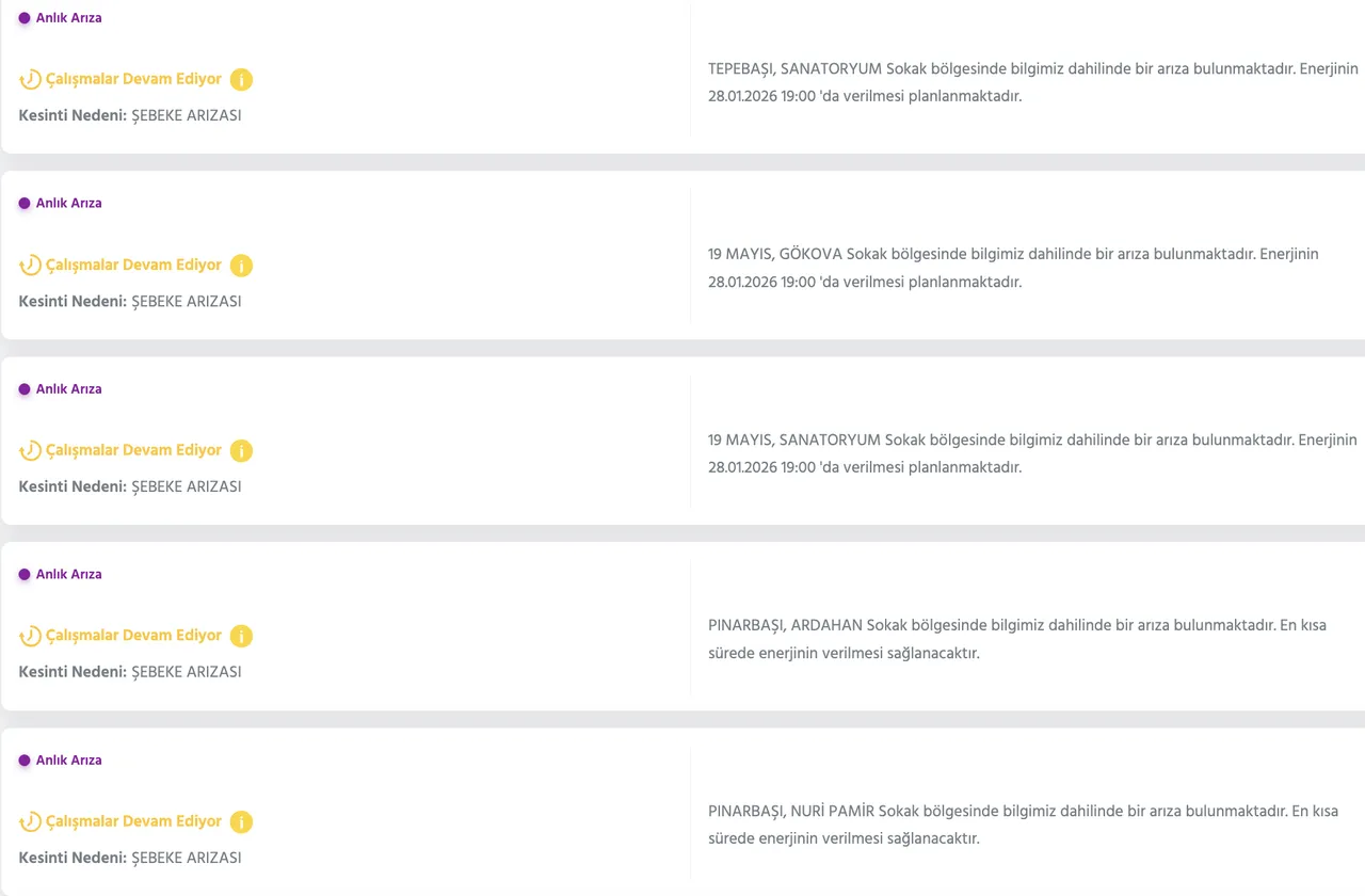 28 Ocak Ankara Keçiören elektrik kesintisi: Hangi mahallelerde kesinti var?