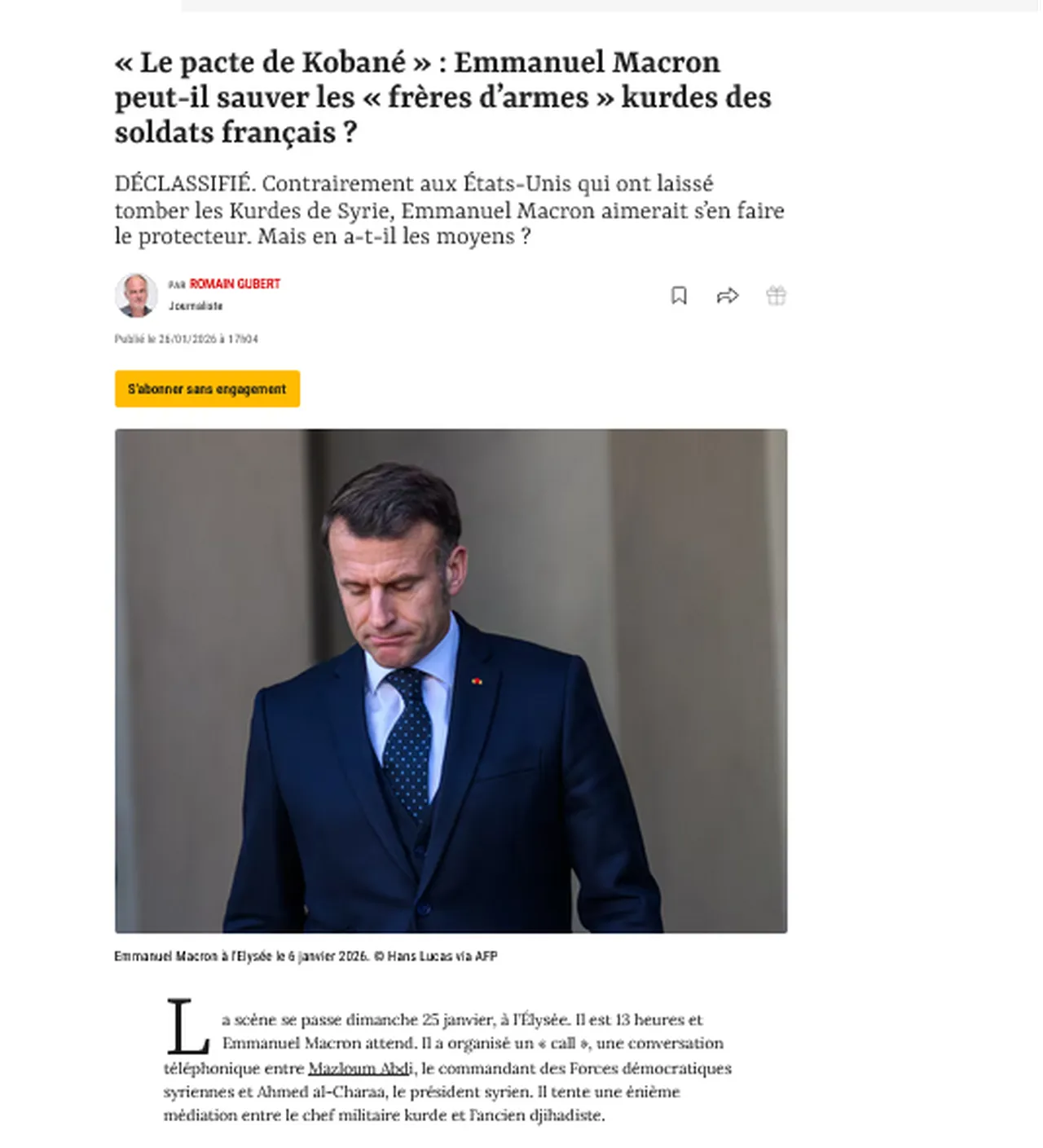 Avrupa basınında skandal itiraf! "Macron yönetimi YPG’yi silah arkadaşı görüyor"
