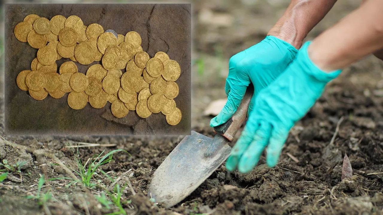Bahçe kazarken 70 adet altın sikke buldular! Tarihi aydınlatan servet 23 milyon lira getirdi