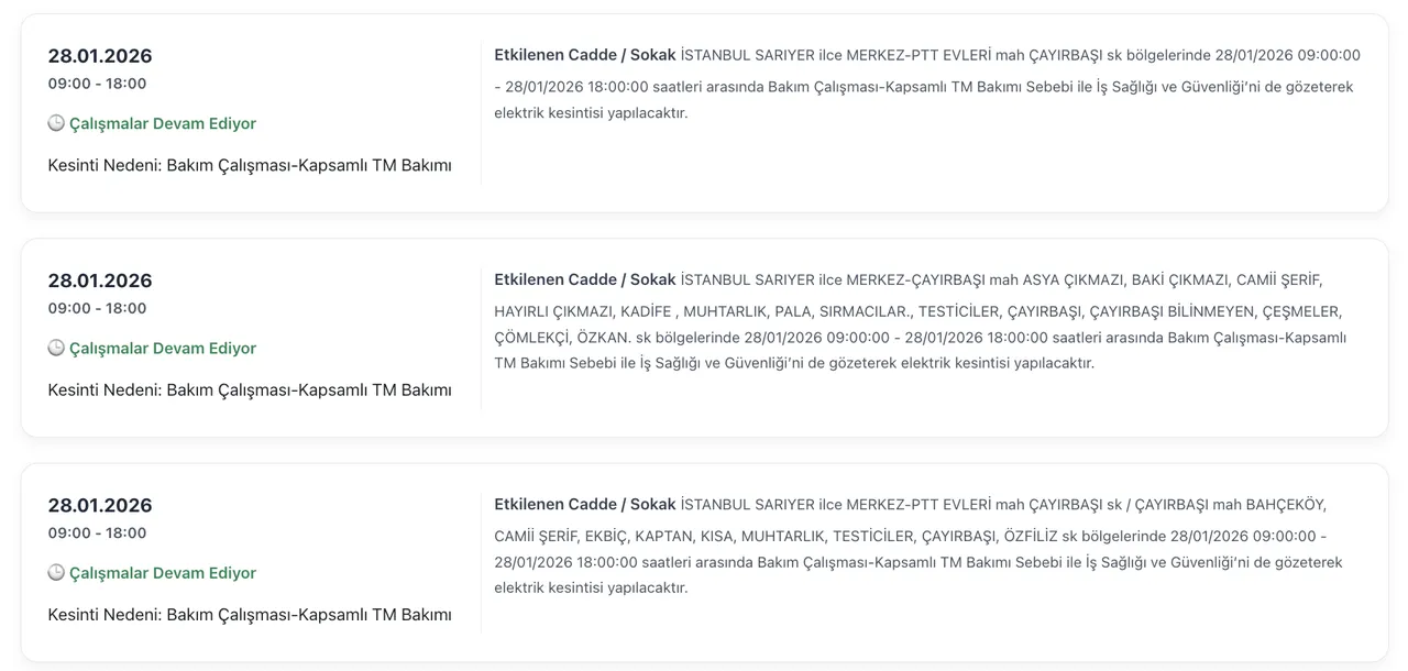 BEDAŞ elektrik kesintisi 28 Ocak listesi: İstanbulda elektrikler ne zaman gelecek, saat kaçta?
