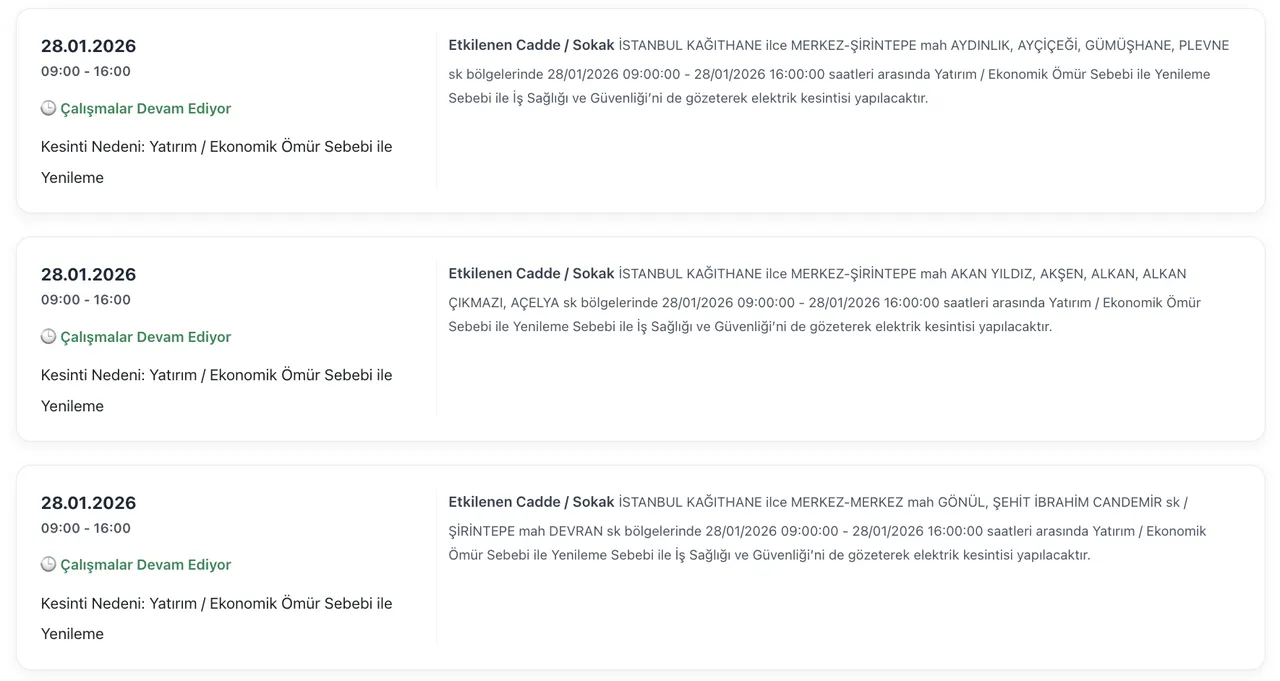 BEDAŞ elektrik kesintisi 28 Ocak listesi: İstanbulda elektrikler ne zaman gelecek, saat kaçta?