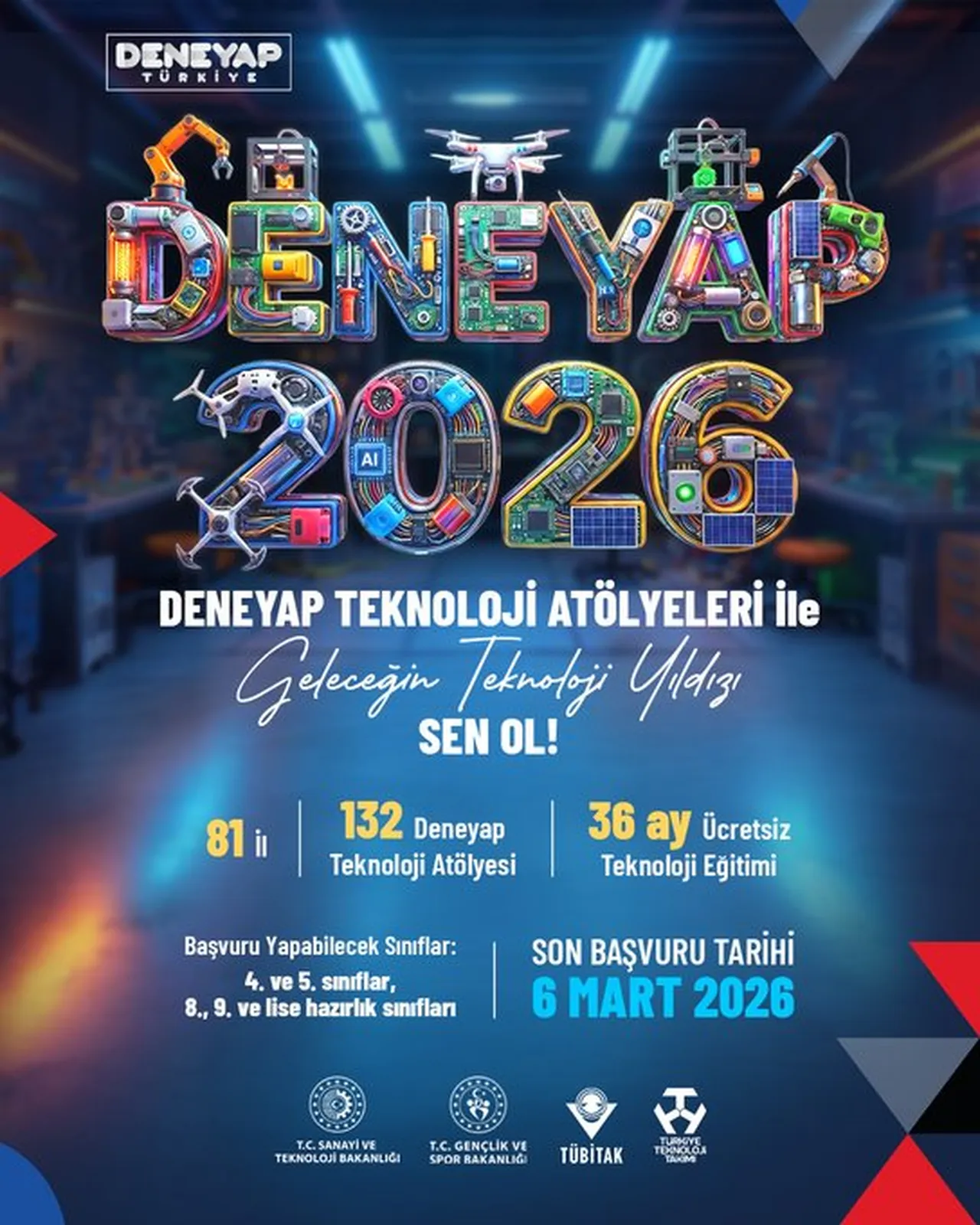 Deneyap Teknoloji Atölyeleri için başvurular başladı! Deneyap Atölyeleri nedir?