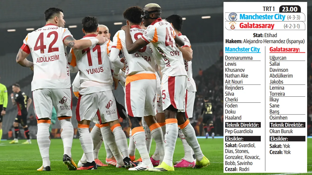 Hem puan hem prestij! Galatasaray'ın rakibi Manchester City