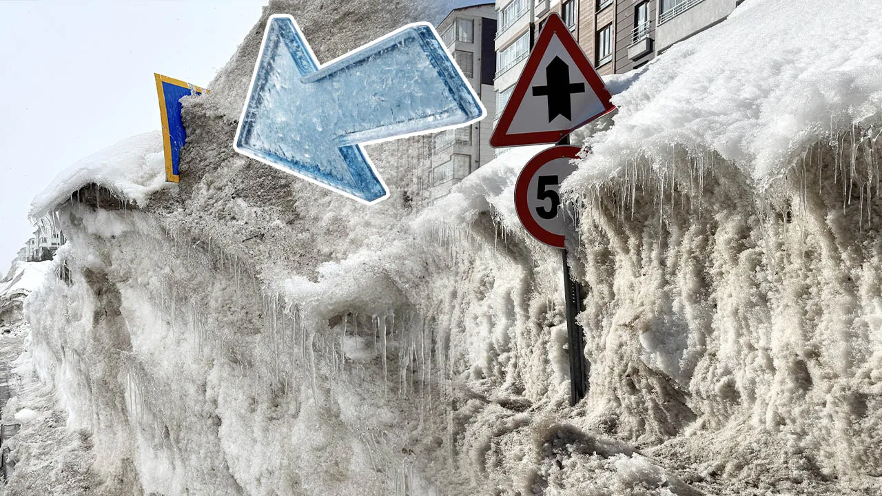 Kar kalınlığı boyları aştı! Bu kentte tabelalar görünmez oldu