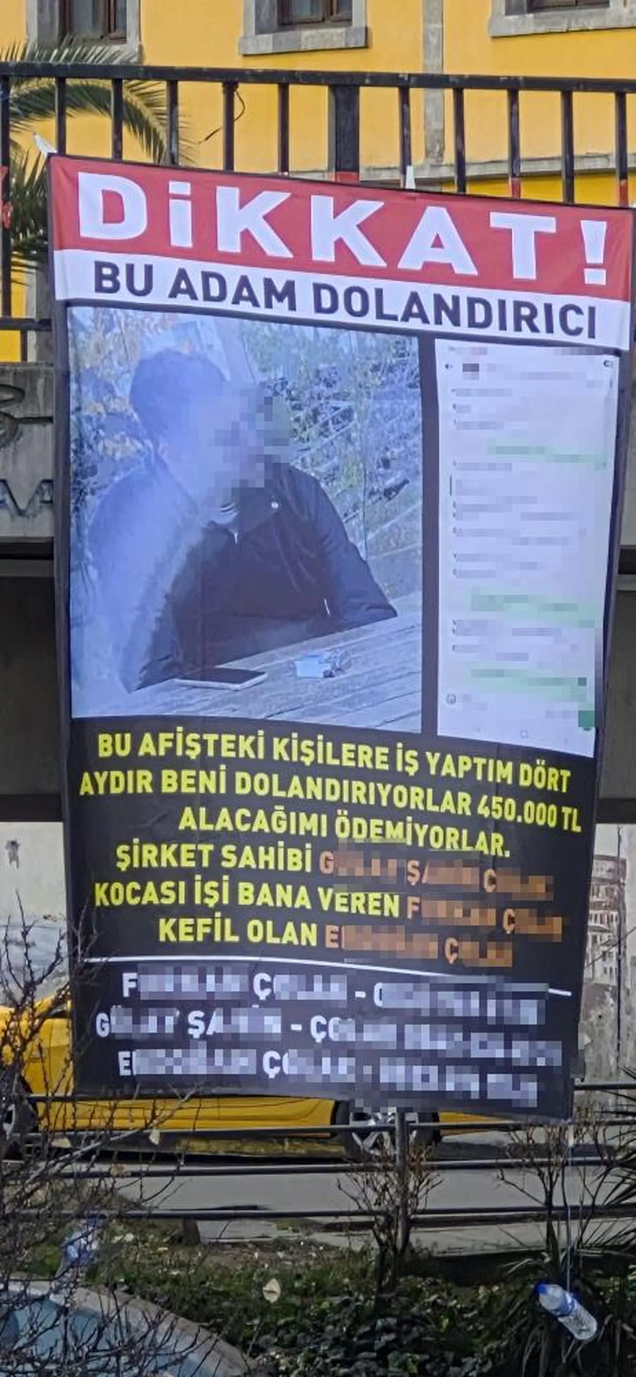 Trabzon'da enteresan afiş! Fotoğraf ve yazışmalarla ifşa etti... Cep telefonu numaraları bile var