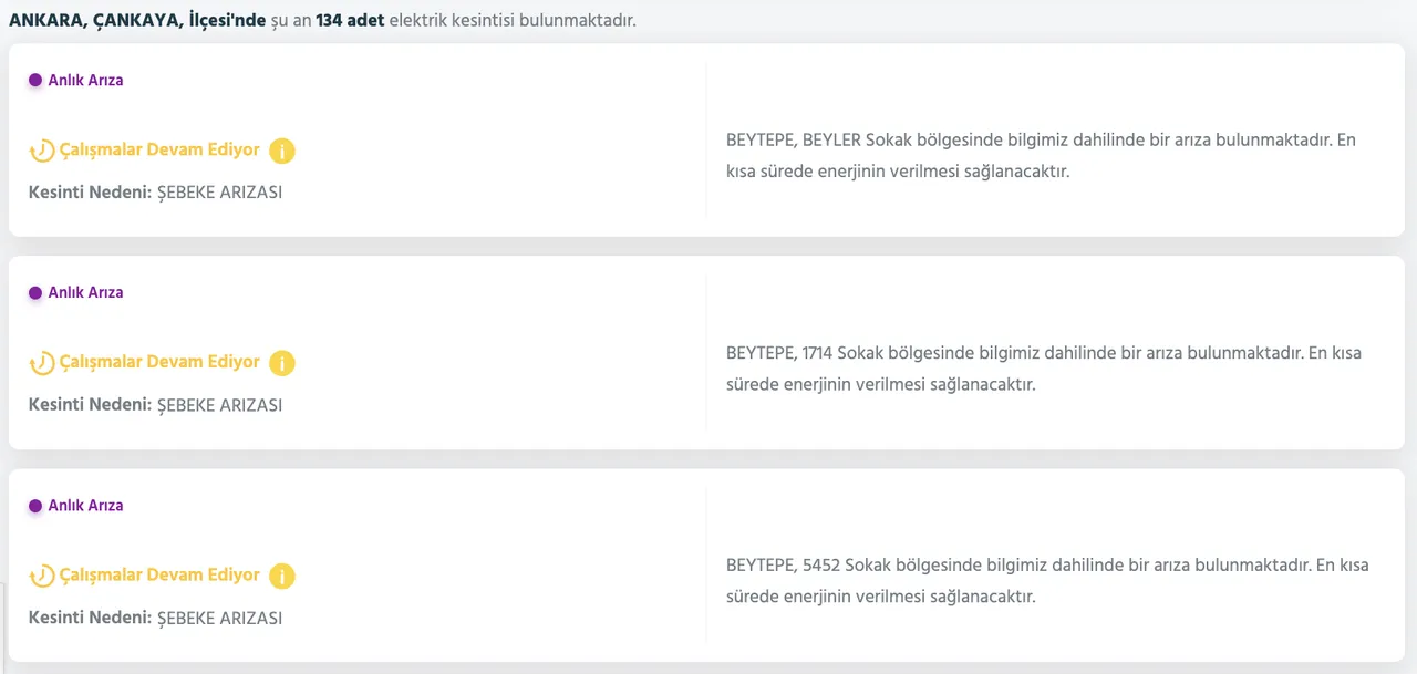 Ankara elektrik kesintisi 29-30-31 Ocak listesi: Ankarada elektrikler ne zaman, saat kaçta gelecek?