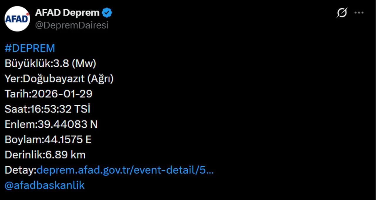 Az önce deprem mi oldu, nerede oldu? Son depremler listesi (29 Ocak 2026)