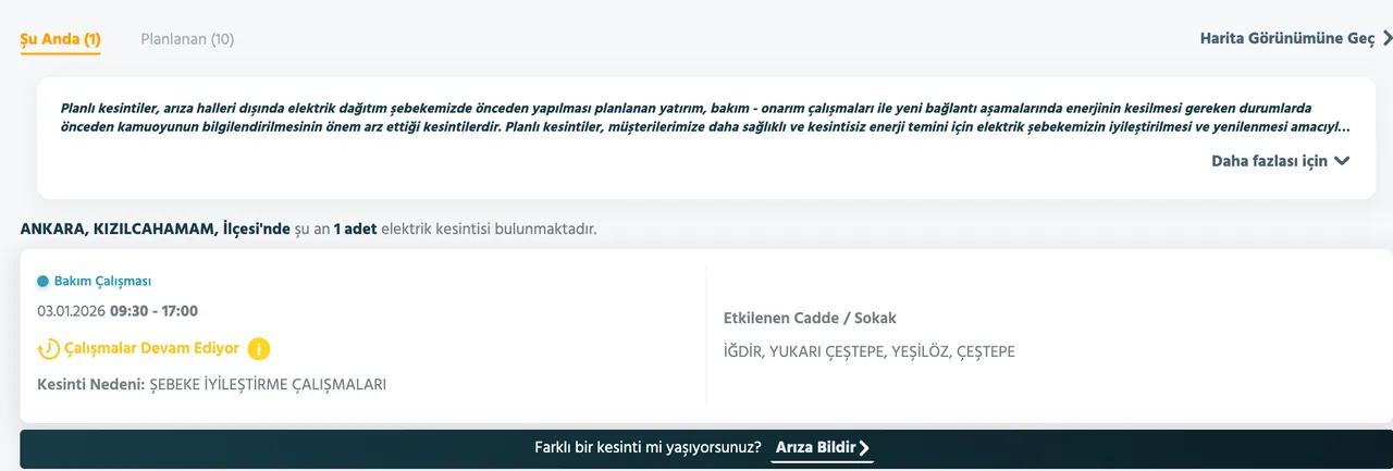 Başken EDAŞ elektrik kesintisi son dakika: 3 Ocak 2026 Ankarada elektrikler ne zaman gelecek? İşte ilçe ilçe kesinti listesi...