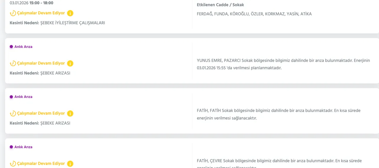 Başken EDAŞ elektrik kesintisi son dakika: 3 Ocak 2026 Ankarada elektrikler ne zaman gelecek? İşte ilçe ilçe kesinti listesi...