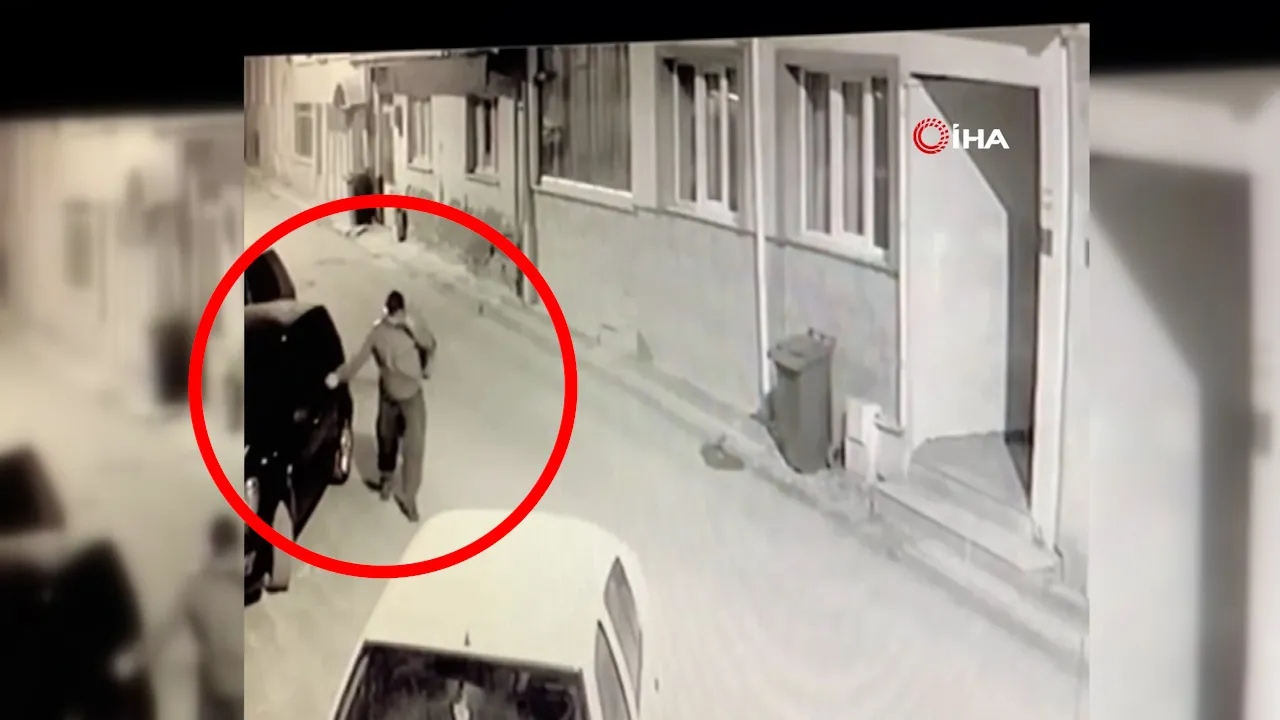 Bursa'da araçlara saldırı güvenlik kamerasında!