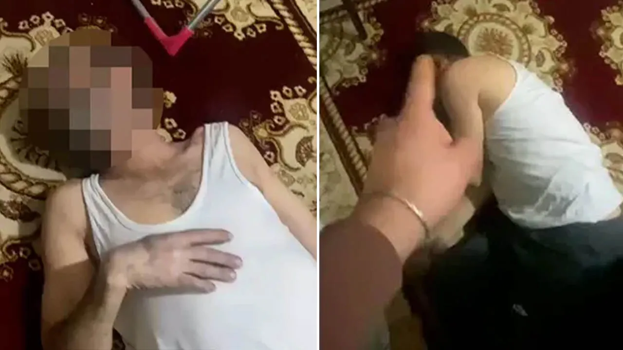 Engelli babasını öldüresiye dövüp videoya aldı: Gurur duy!