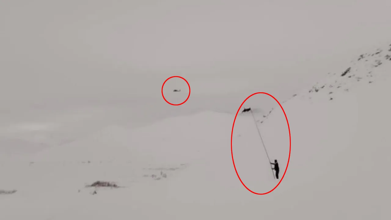 Şırnak'ta alkışlanacak hareket! Hasta almaya gelen helikoptere bez sallayarak yol gösterdi