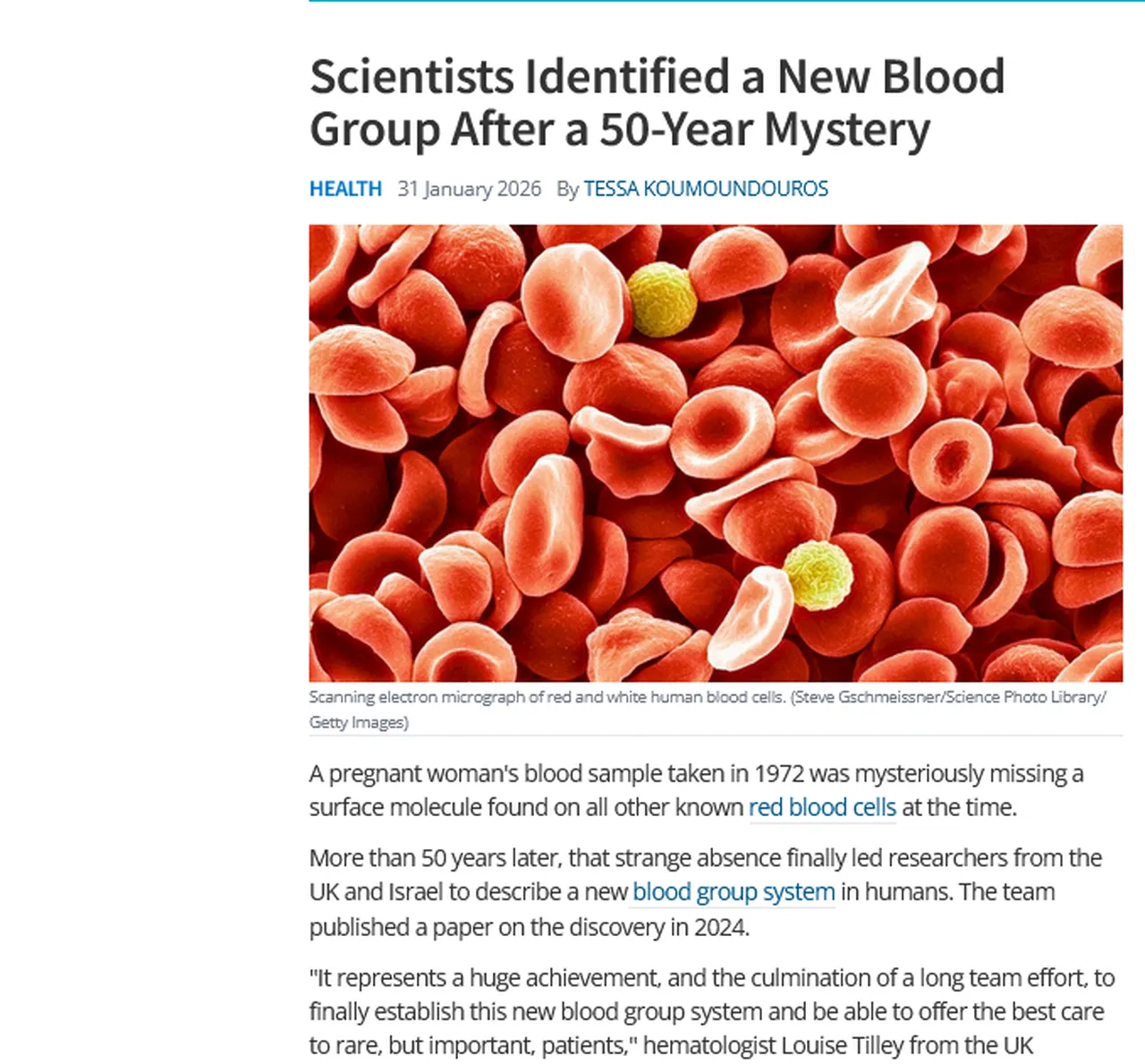 50 yıllık gizemin ardından bilim insanları yeni bir kan grubunu nasıl buldu?