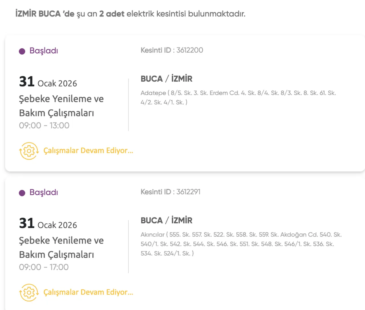 Gediz Elektrik planlı kesinti 31 Ocak listesi: İzmir elektrik kesintisi ne zaman bitecek, elektrikler saat kaçta gelecek?