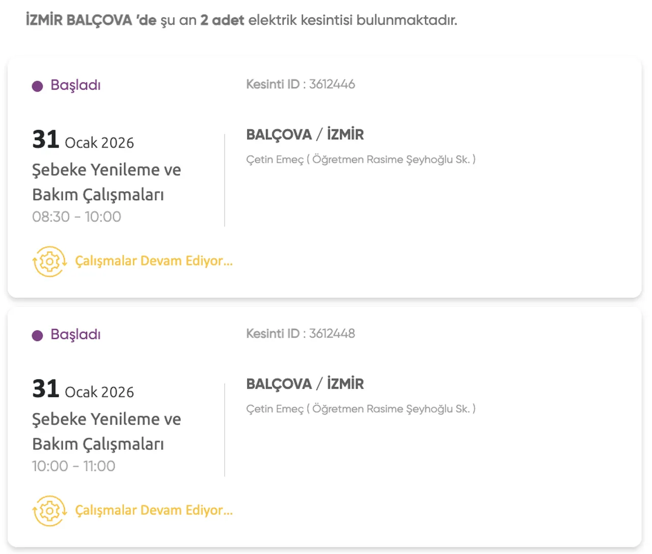 Gediz Elektrik planlı kesinti 31 Ocak listesi: İzmir elektrik kesintisi ne zaman bitecek, elektrikler saat kaçta gelecek?