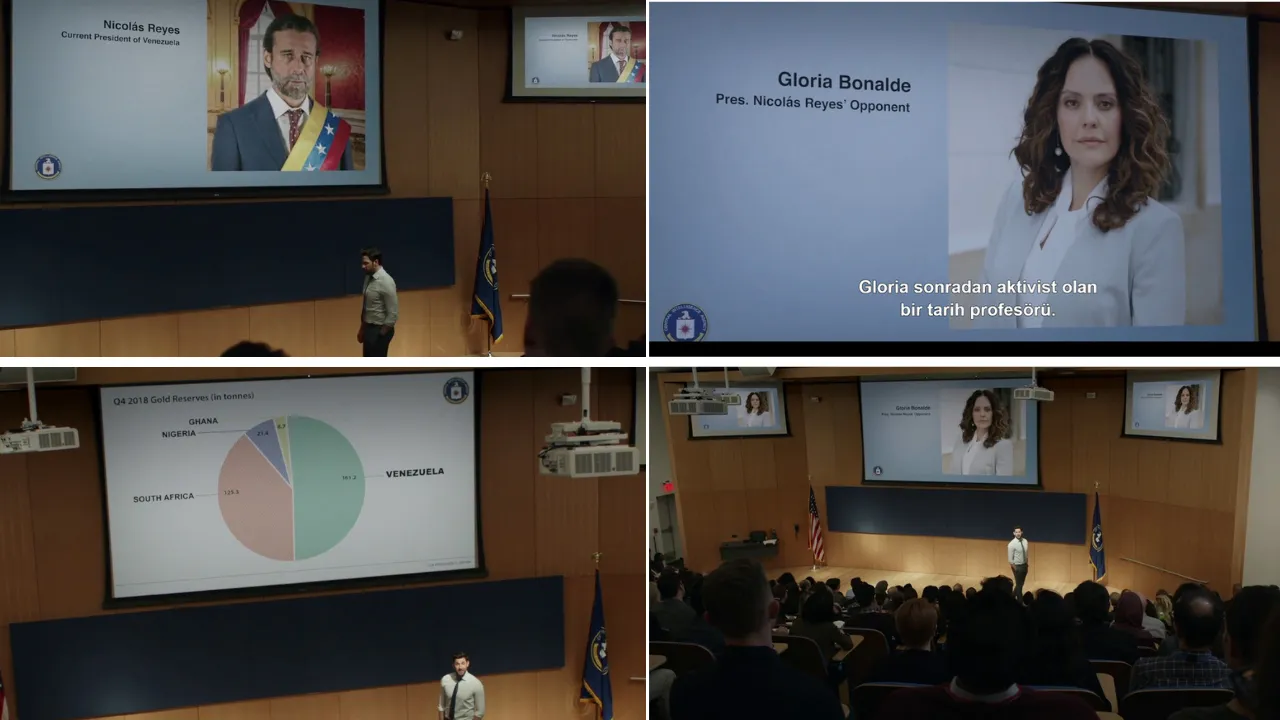 Dizide Nicolás Maduro ve rakibi Machado farklı isimlerle gösterilmişti.