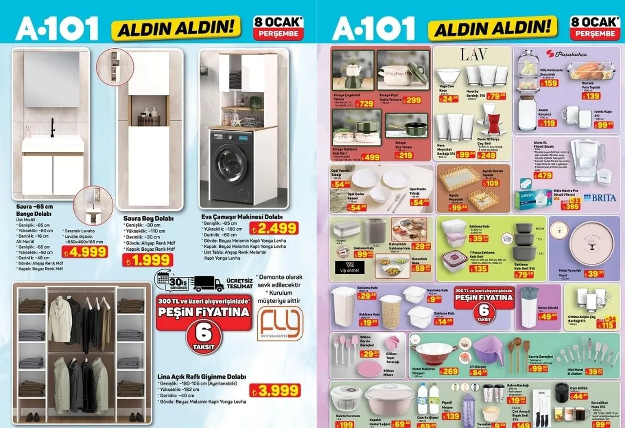 8 Ocak A101 aktüel ürünler kataloğu çıktı! Bu hafta hangi ürünler raflara geliyor?