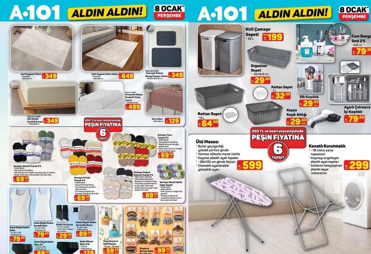 8 Ocak A101 aktüel ürünler kataloğu çıktı! Bu hafta hangi ürünler raflara geliyor?