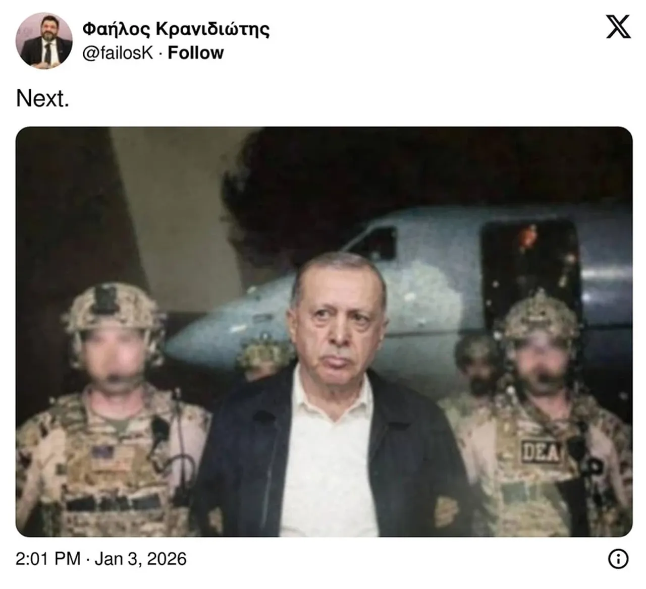 Yunan siyasetçi Faílos Kránidiotis'in skandal paylaşımı