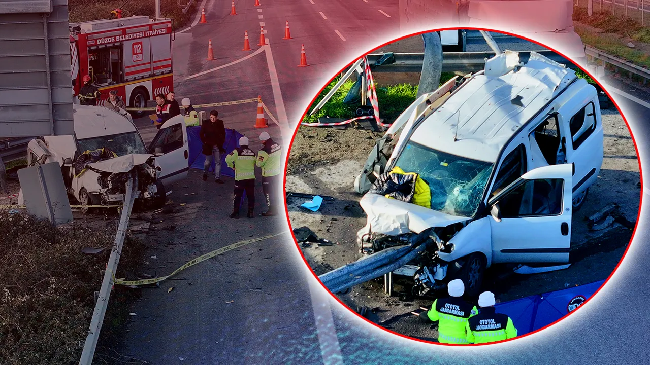 Anadolu Otoyolu’nda feci kaza! Bariyerlere ok gibi saplandı: 2 ölü