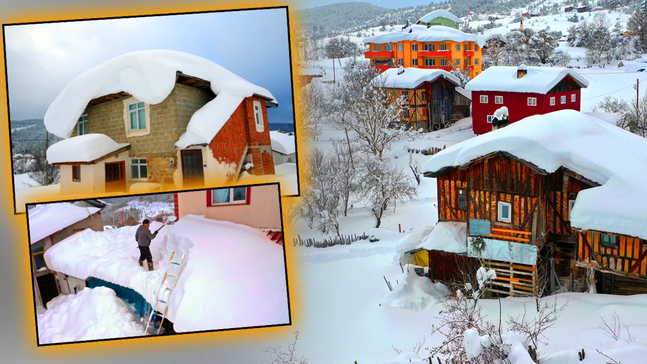 Burası Sibirya değil Türkiye! 2 metrelik karda ne var ne yoksa kayboldu