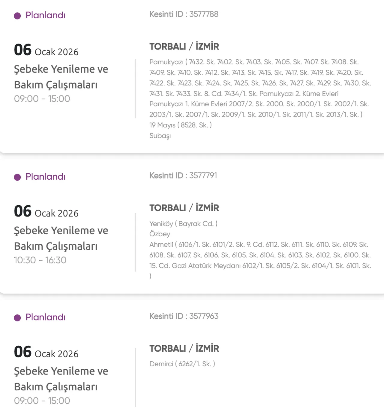 Gediz elektrik kesintisi sorgulama ekranı: 6 Ocak 2026 İzmirde elektrikler ne zaman gelecek?