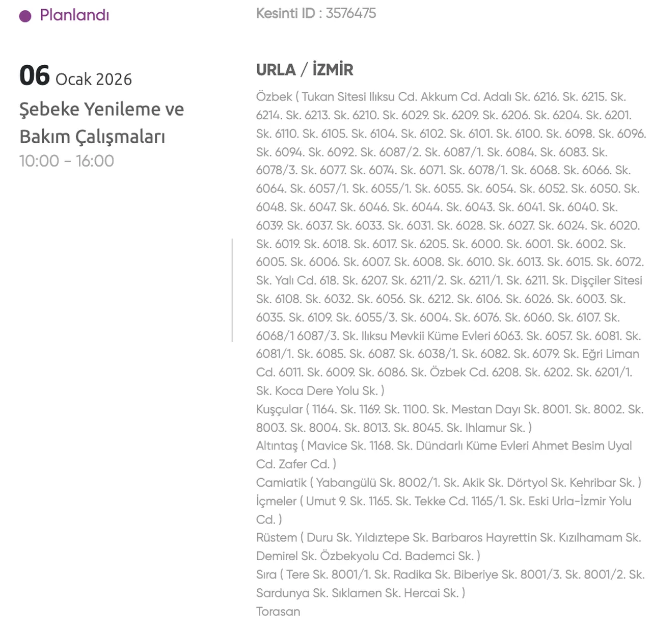 Gediz elektrik kesintisi sorgulama ekranı: 6 Ocak 2026 İzmirde elektrikler ne zaman gelecek?