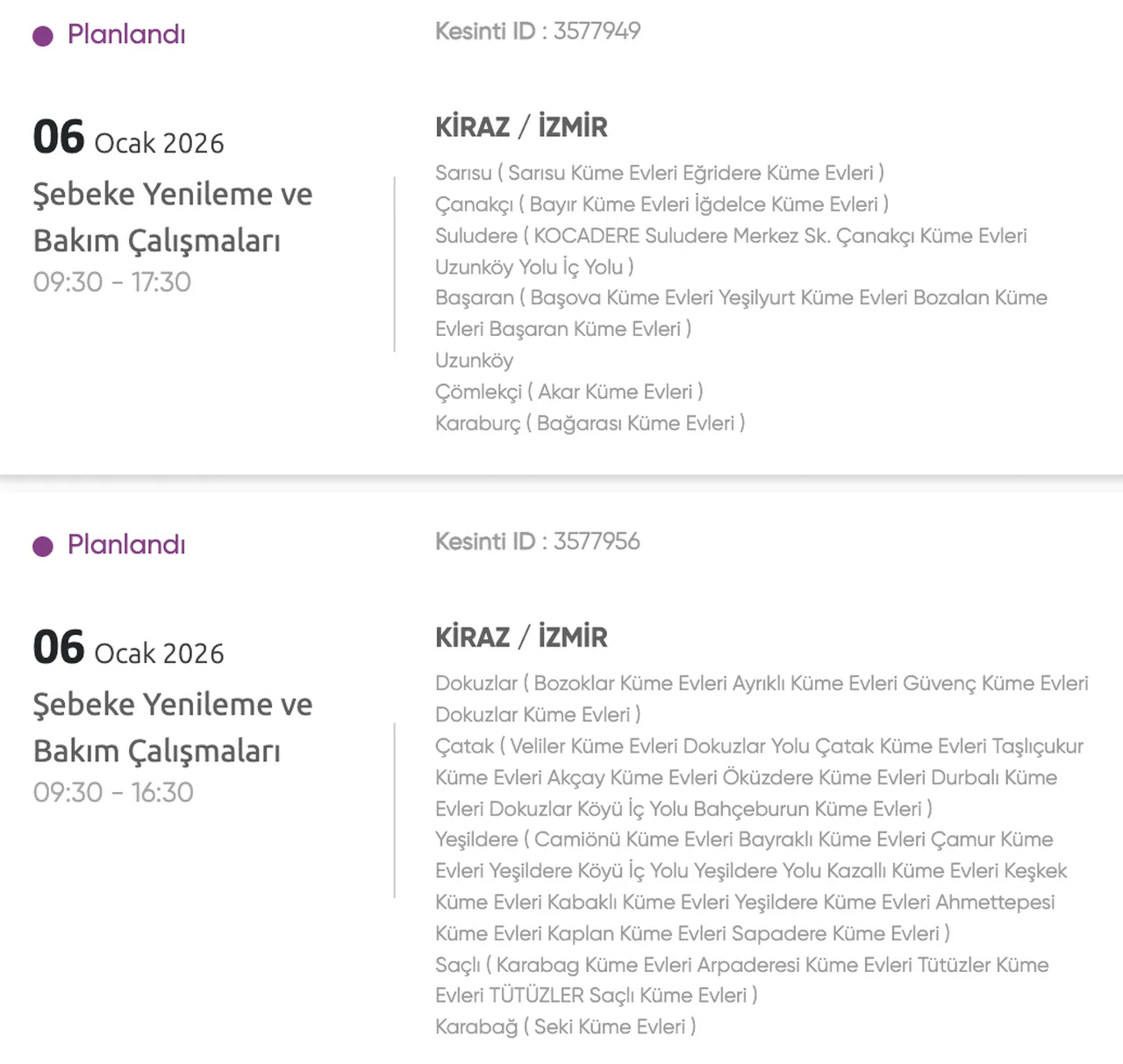 Gediz elektrik kesintisi sorgulama ekranı: 6 Ocak 2026 İzmirde elektrikler ne zaman gelecek?
