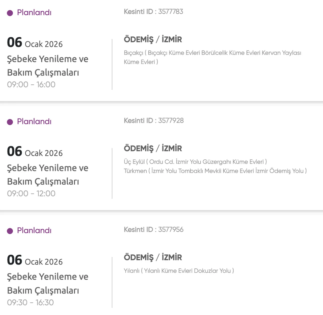 Gediz elektrik kesintisi sorgulama ekranı: 6 Ocak 2026 İzmirde elektrikler ne zaman gelecek?