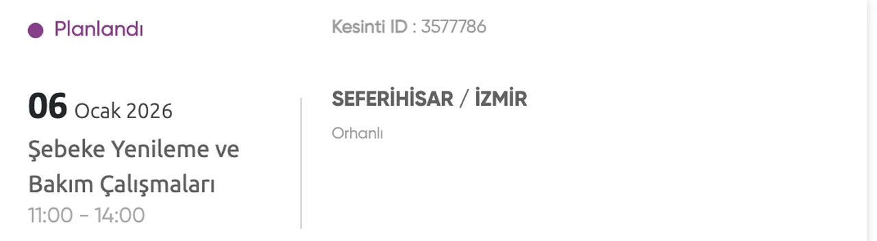 Gediz elektrik kesintisi sorgulama ekranı: 6 Ocak 2026 İzmirde elektrikler ne zaman gelecek?