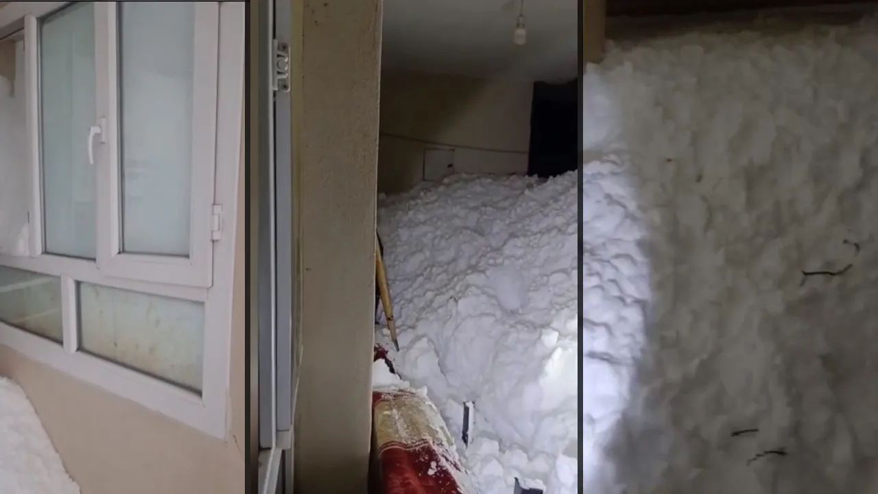 Şırnak'ta eve çığ düştü: 5 kişilik aile için zamanla yarış kamerada!