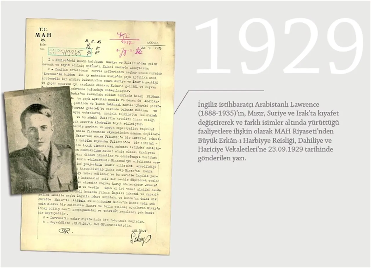 Arabistanlı Lawrenceın gerçek yüzü MİT belgesi ile ortaya çıktı