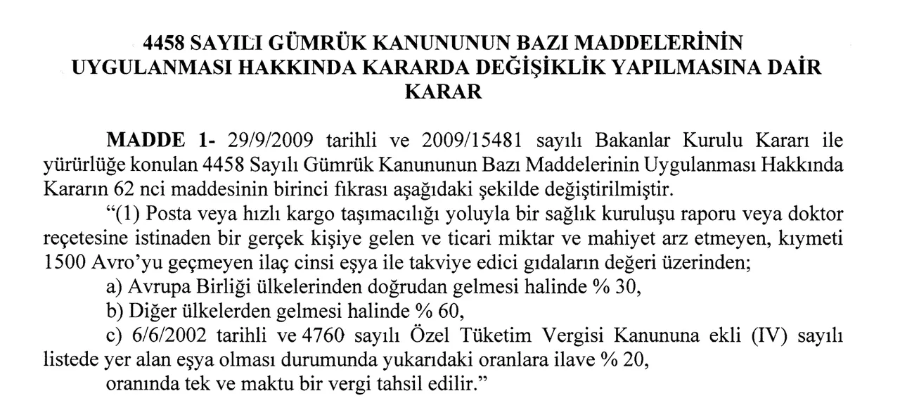 30 Euroluk gümrük muafiyeti kaldırıldı mı? Karar Resmi Gazetede yayımlandı!
