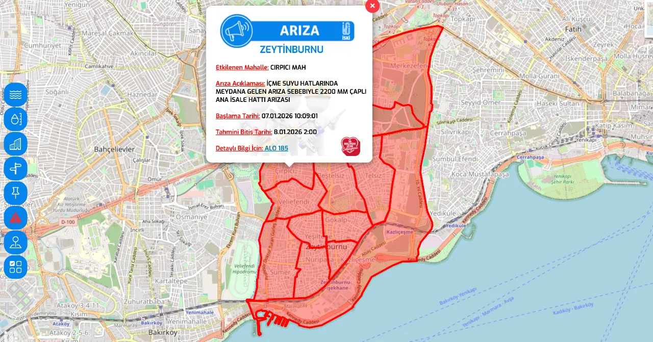 Son dakika Zeytinburnunda sular ne zaman gelecek?  İSKİ Zeytinburnu su kesintisi programı