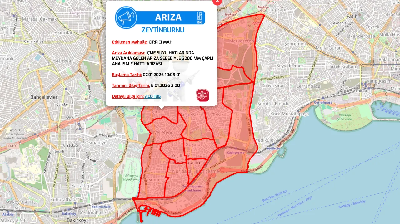 Son dakika Zeytinburnunda sular ne zaman gelecek?  İSKİ Zeytinburnu su kesintisi programı