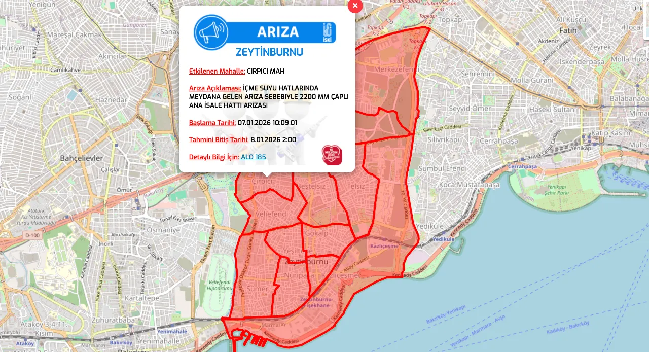 Son dakika Zeytinburnunda sular ne zaman gelecek?  İSKİ Zeytinburnu su kesintisi programı