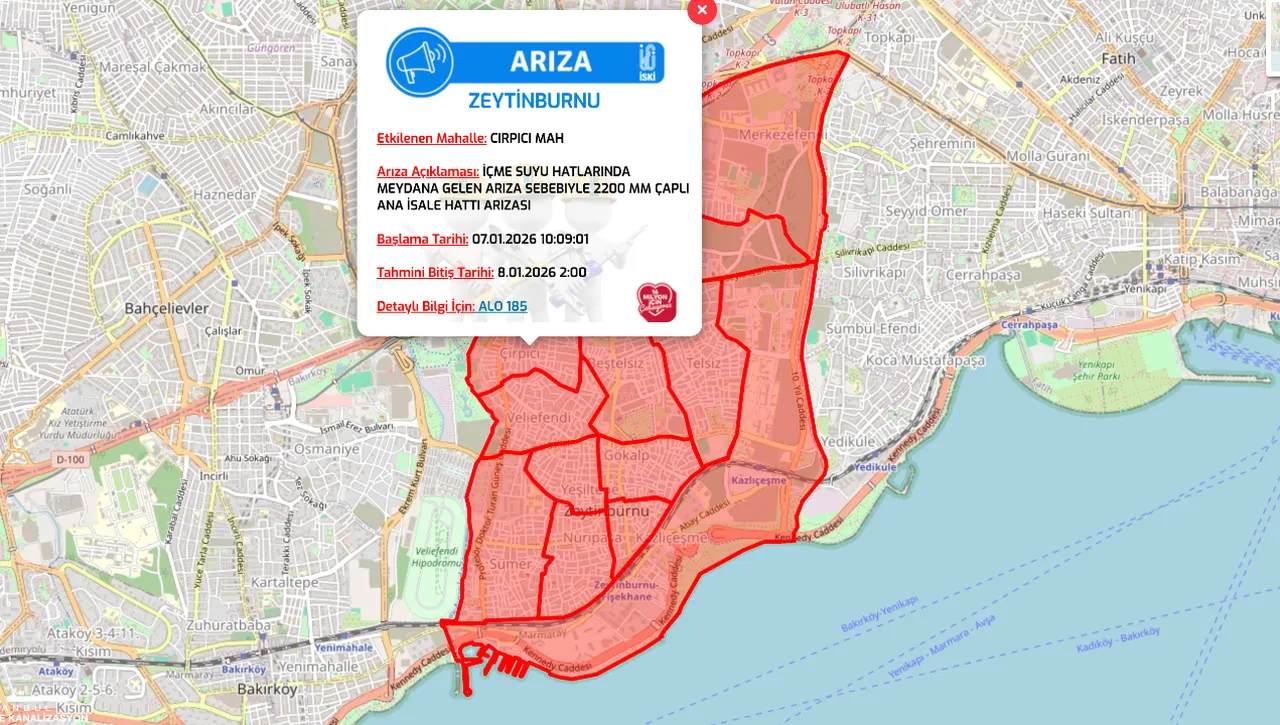 Son dakika Zeytinburnunda sular ne zaman gelecek?  İSKİ Zeytinburnu su kesintisi programı