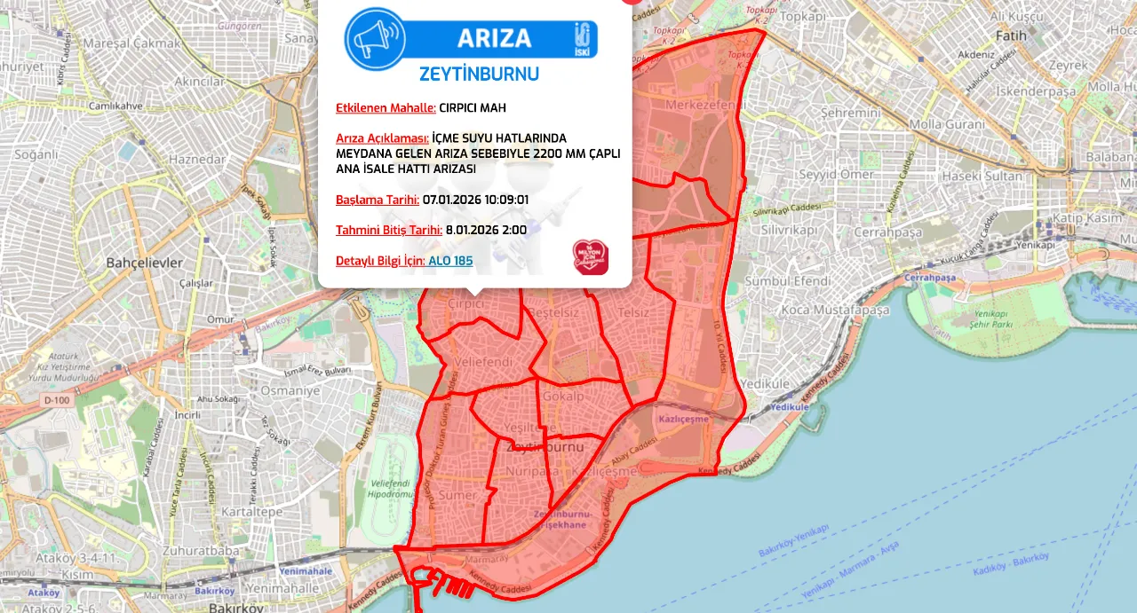 Son dakika Zeytinburnunda sular ne zaman gelecek?  İSKİ Zeytinburnu su kesintisi programı