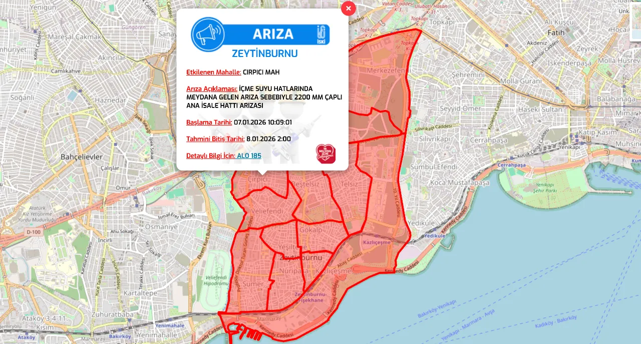 Son dakika Zeytinburnunda sular ne zaman gelecek?  İSKİ Zeytinburnu su kesintisi programı