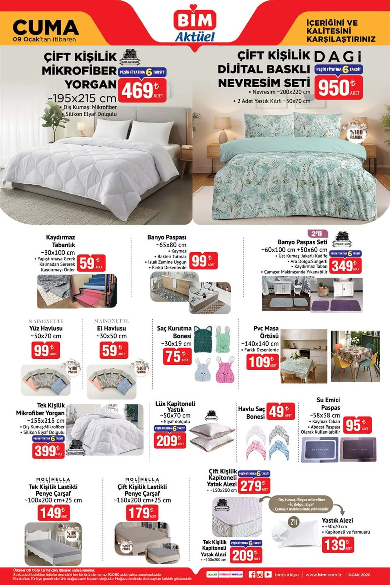 BİM Aktüel ürünler kataloğu! 9 Ocak BİMe bu hafta neler geliyor?