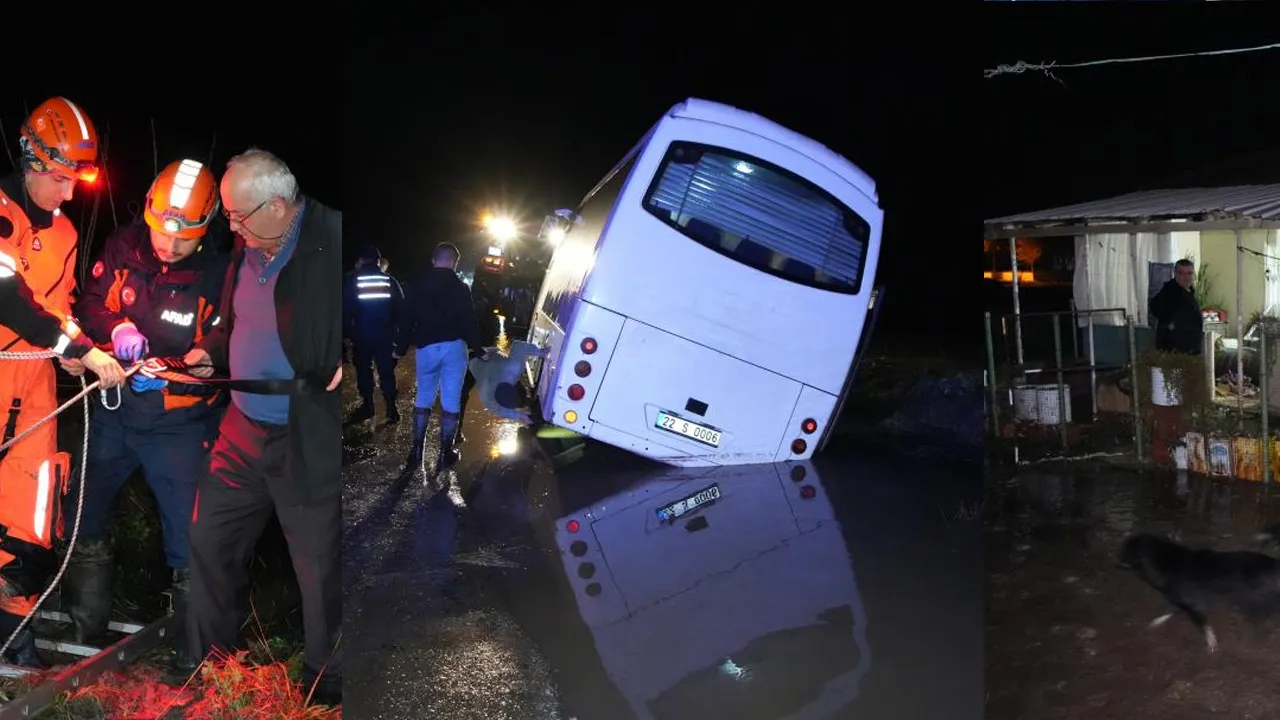 Edirne'de sağanak kabusu: Evler ve arabalar suya gömüldü