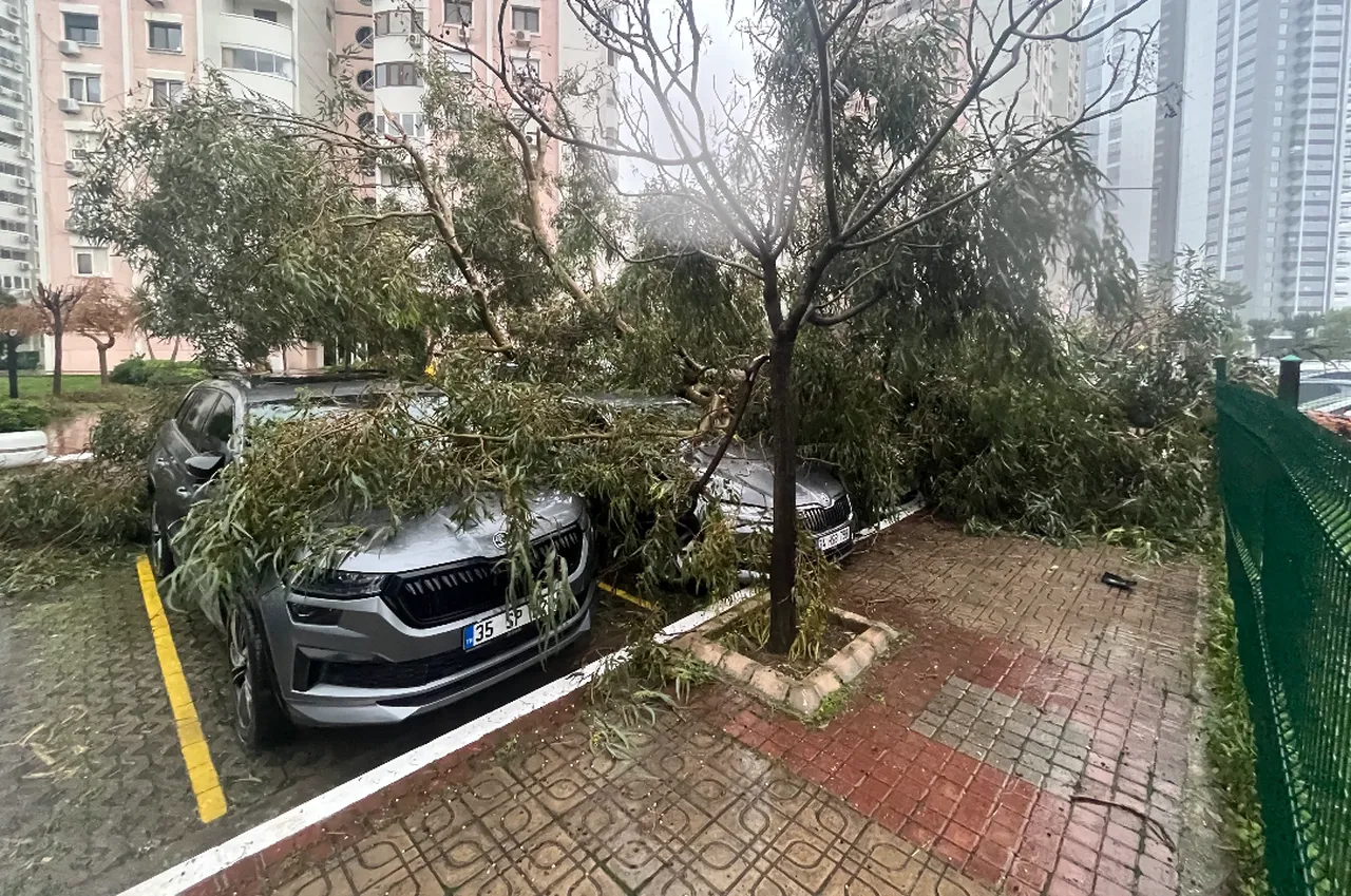 Kentler fırtınaya teslim! Çatılar uçtu, ağaçlar devrildi, araçlar zarar gördü