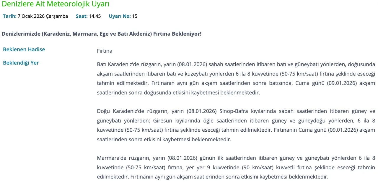 Yarın okullar tatil mi? 9 Ocak Cuma Meteorolojiden peş peşe fırtına ve kar yağışı uyarısı geldi!