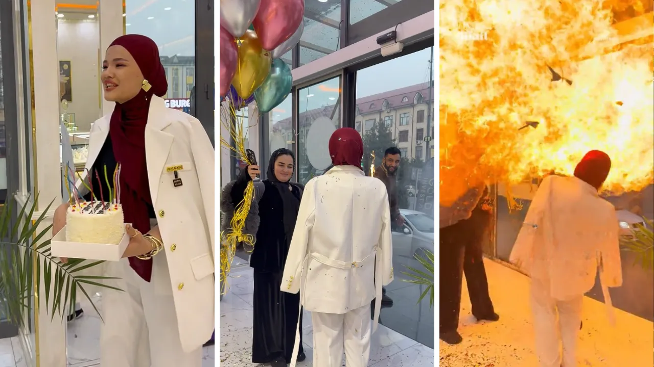 Doğum gününde felaketin eşiğinden döndü! Helyum balonları yüzüne patladı